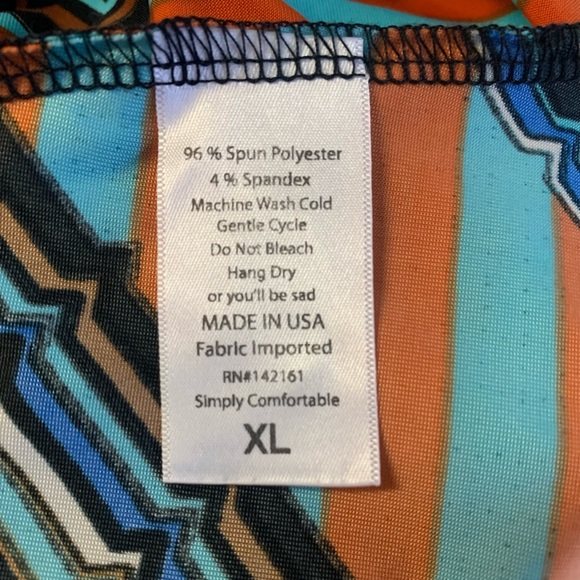 LuLaRoe Skirt Colorful Pattern Size XL. - Picture 4 of 4